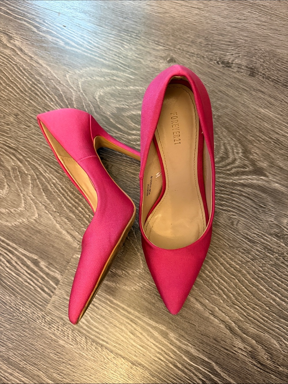 Forever 21 Hot Pink Pointed-Toe Stiletto Pumps - Women's